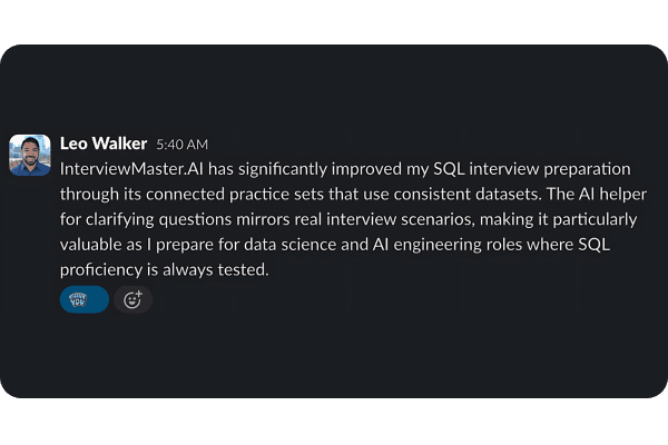 Testimonial from Leo Walker, BI Developer at Microsoft